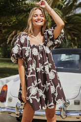 Valencia Mini Dress Brown
