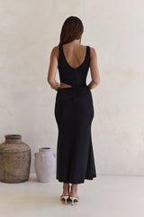 Over And Over Mesh Maxi Dress Black