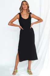 Crowded Midi Dress Black