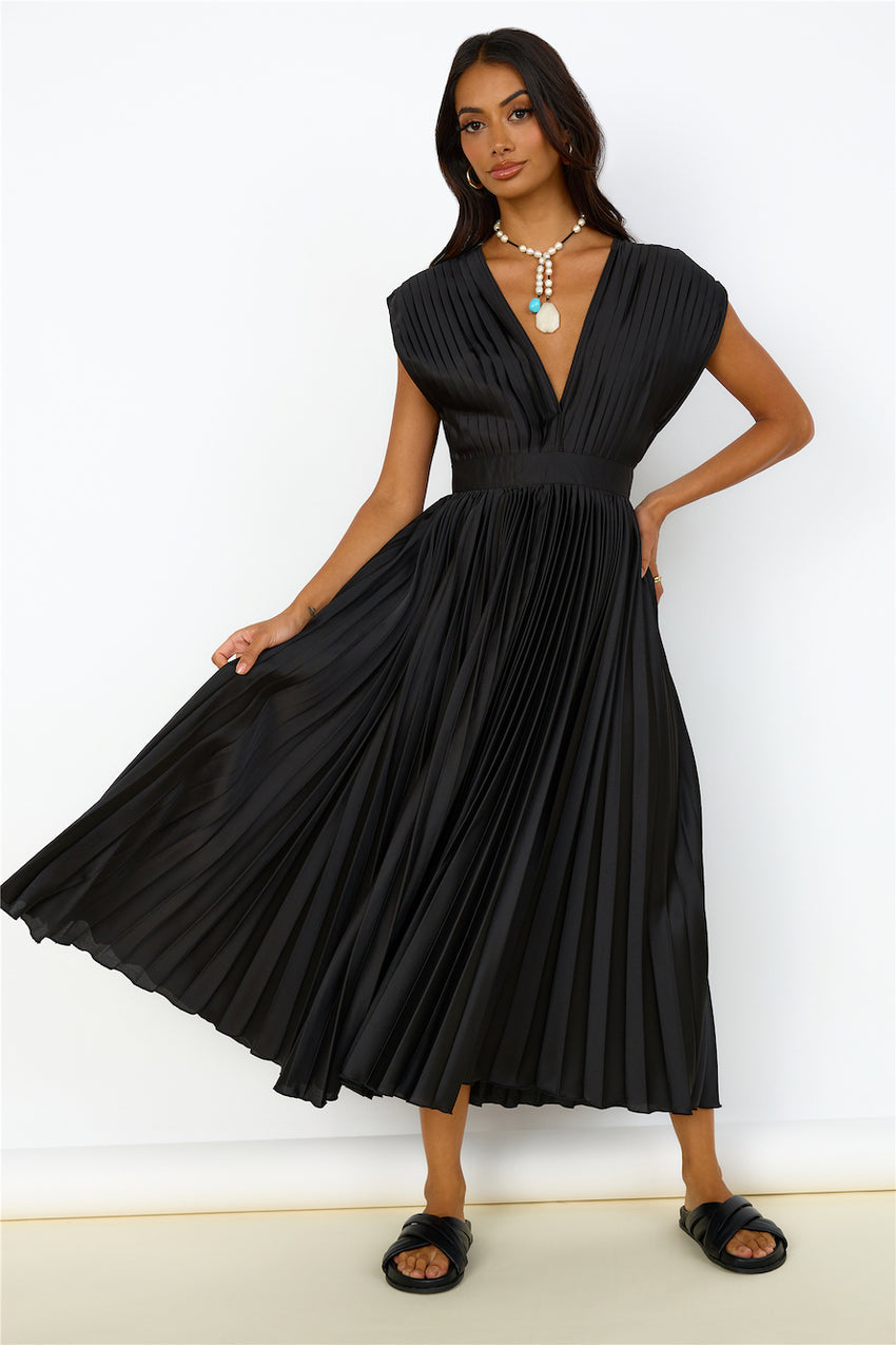 Iridescent Nights Maxi Dress Black