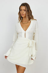 Springtime Blossom Dress Beige