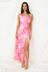 Strawberry Sunset Maxi Dress Pink