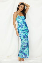 Deep Sea Dive Maxi Dress Blue