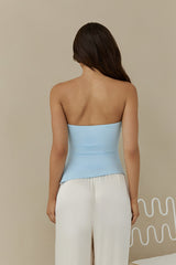 Luna Loves Strapless Top Blue