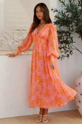 Blissful Getaway Maxi Dress Pink