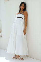 Blowing Away Maxi Dress White