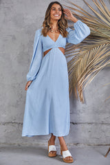 Rhythm Time Maxi Dress Blue