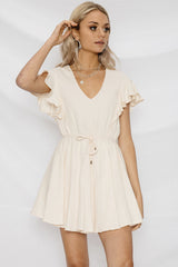 Take Me Away Dress Beige