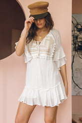 June Dress White