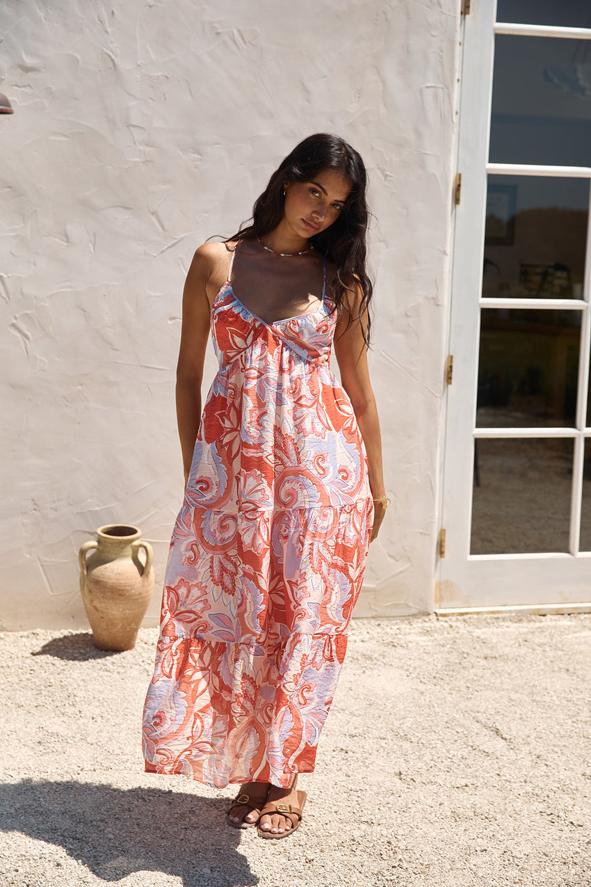 Desert Mirage Maxi Dress Orange