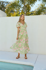 Blossom Season Maxi Dress Green