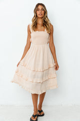 Fancy You Midi Dress Beige