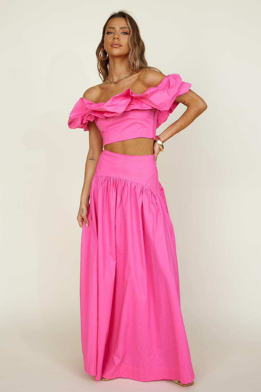 SEVEN WONDERS Savannah Maxi Skirt Fuchsia