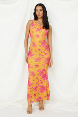 Burning Wishes Maxi Dress Orange