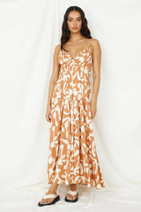 Lover Of Love Maxi Dress Brown
