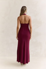 Run To You Halter Maxi Dress Plum