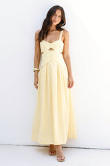Wild Dahlia Maxi Dress Yellow