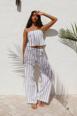 SNDYS Isla Top Blue Stripe