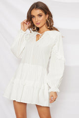 Across The Board Dress White