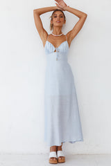 Heart In Two Maxi Dress Blue