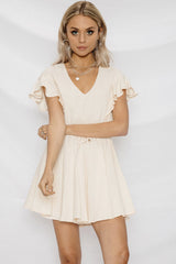 Take Me Away Dress Beige