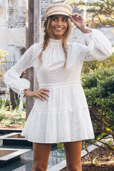 Roll Up Your Sleeves Dress White