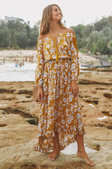 What The Water Gave Me Maxi Dress Mustard